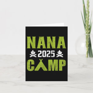 Tarjeta Equipo de campaña de verano para vacaciones famili