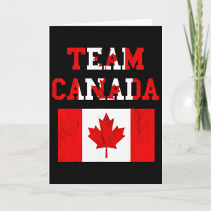 Tarjeta Equipo de Canadá Hoja de Arce Equipo de Fútbol Can