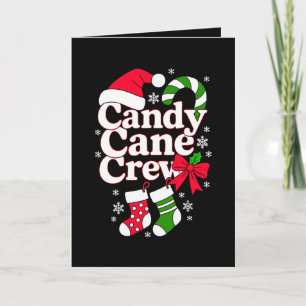Tarjeta Equipo de Caramelo de Navidad Sombrero de Santa Ni