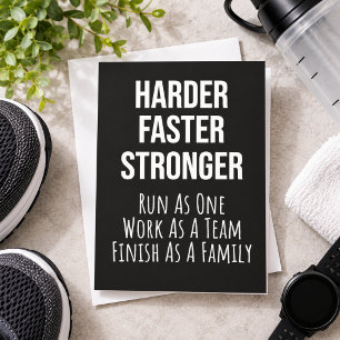 Tarjeta Equipo de Carrera Motivacional
