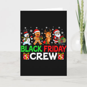 Tarjeta Equipo De Compras Del Viernes De Navidad Negro Fam