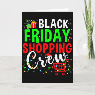 Tarjeta Equipo de compras del viernes Luces de Navidad Neg