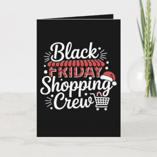 Tarjeta Equipo de Compras del Viernes Negro Gorro de Santa