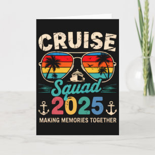 Tarjeta Equipo de crucero 2025 Grupo familiar coincidente