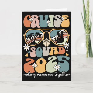 Tarjeta Equipo de crucero 2025 Grupo familiar coincidente 