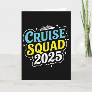 Tarjeta Equipo de crucero 2025 Grupo familiar coincidente