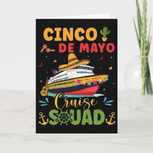 Tarjeta Equipo de crucero Cinco De Mayo México Viaje de cr