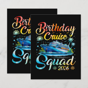 Tarjeta Equipo de crucero de cumpleaños 2026