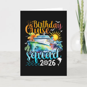 Tarjeta Equipo de crucero de cumpleaños 2026 Fiesta de cum