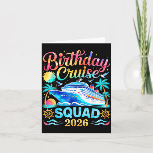 Tarjeta Equipo de crucero de cumpleaños 2026 Fiesta de cum