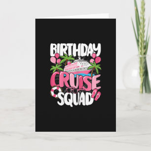 Tarjeta Equipo de crucero de cumpleaños Mujeres Chicas Lin
