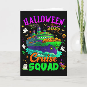 Tarjeta Equipo de crucero de Halloween 2025 Crucero coinci