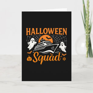 Tarjeta Equipo de crucero de Halloween 2025 Familia tripul