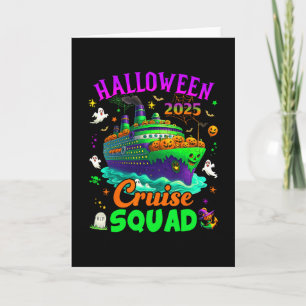 Tarjeta Equipo de crucero de Halloween 2025 tripulación de