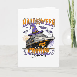 Tarjeta Equipo de crucero de Halloween 2025 tripulación de