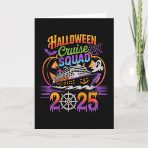 Tarjeta Equipo de crucero de Halloween 2025 tripulación de