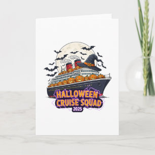 Tarjeta Equipo de crucero de Halloween 2025 tripulación de