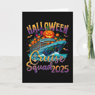 Tarjeta Equipo de crucero de Halloween 2025 Vacaciones Coi