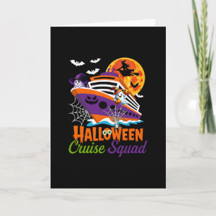 Tarjeta Equipo de crucero de Halloween Brujas Fantasmas Br