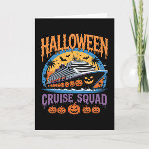 Tarjeta Equipo de crucero de Halloween coincidente grupo e