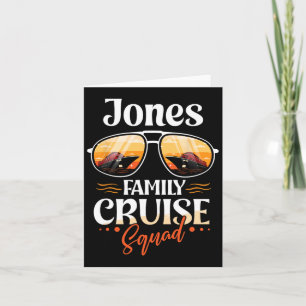 Tarjeta Equipo de crucero de la familia Jones Jones Vacat 