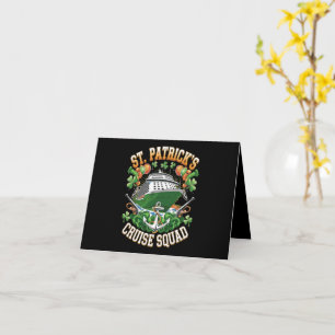 Tarjeta Equipo de crucero del día de San Patricio 2025 Fam