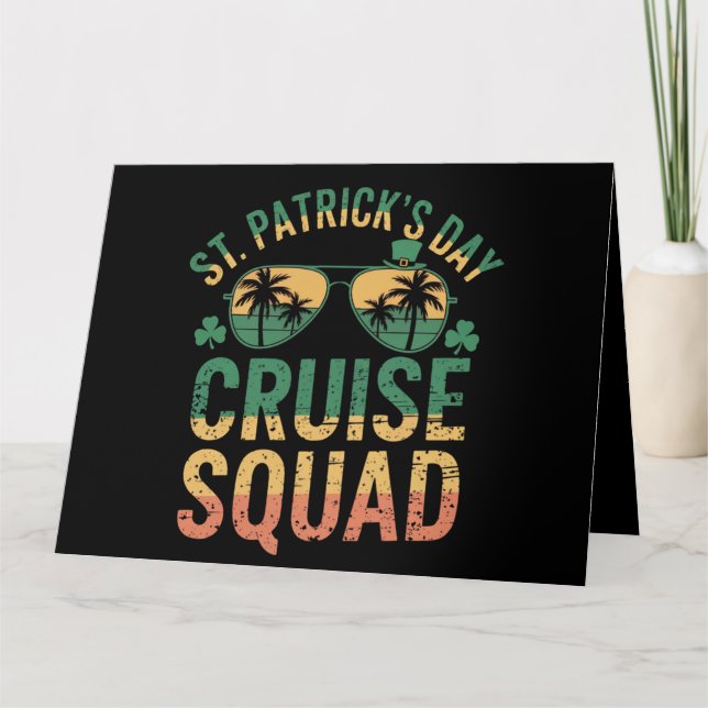 Tarjeta Equipo de crucero del día de San Patricio divertid (Anverso)