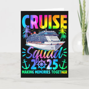 Tarjeta Equipo de crucero retro 2025 haciendo recuerdos ju