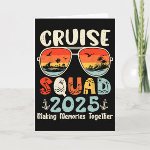 Tarjeta Equipo de crucero vacaciones de verano 2025 famili