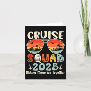 Tarjeta Equipo de crucero vacaciones de verano 2025 famili