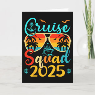 Tarjeta Equipo de crucero Vacaciones de verano 2025 Famili