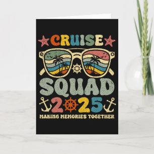 Tarjeta Equipo de crucero Vacaciones de verano 2025 Famili