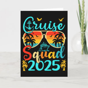 Tarjeta Equipo de crucero vacaciones de verano 2025 famili