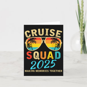 Tarjeta Equipo de crucero vacaciones de verano 2025 famili