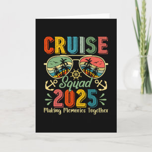 Tarjeta Equipo de crucero vacaciones de verano 2025 famili