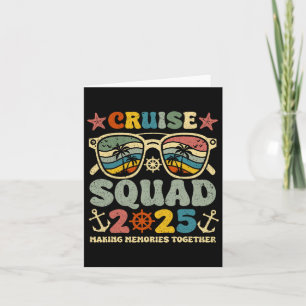 Tarjeta Equipo de crucero vacaciones de verano 2025 famili