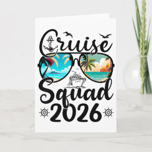 Tarjeta Equipo de crucero vacaciones de verano 2026 Famili