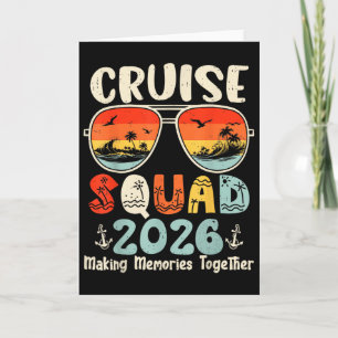 Tarjeta Equipo de crucero Vacaciones de verano 2026 Famili
