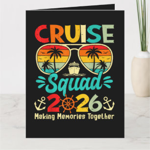 Tarjeta Equipo de crucero vacaciones de verano 2026 famili