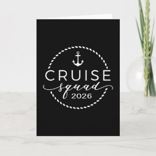 Tarjeta Equipo de crucero vacaciones de verano 2026 famili
