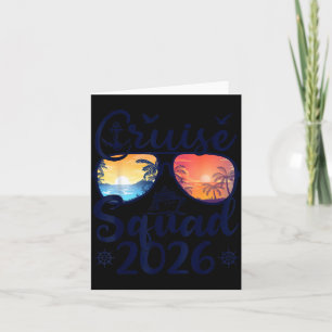Tarjeta Equipo de crucero vacaciones de verano 2026 famili