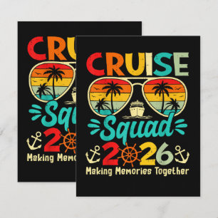 Tarjeta Equipo de crucero vacaciones de verano 2026 famili