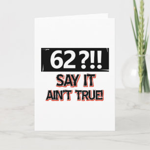 Tarjeta Equipo de cumpleaños de 62 años