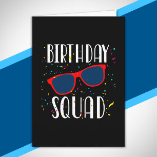 Tarjeta Equipo de Cumpleaños Divertido Genial Lindo Partid