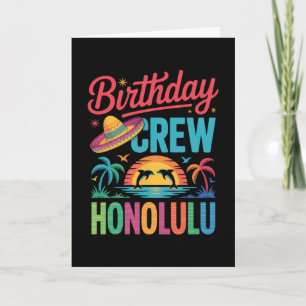 Tarjeta Equipo de cumpleaños Honolulu Diversión Vacaciones