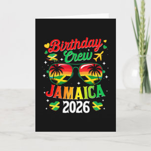 Tarjeta Equipo de cumpleaños Jamaica 2026 Viaje familiar d