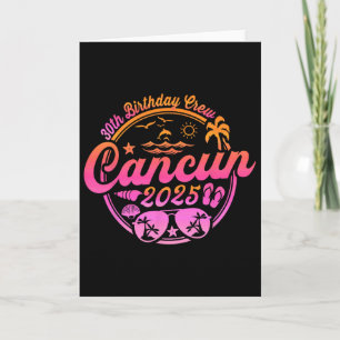 Tarjeta Equipo de cumpleaños número 30 de Cancun 2025 Vaca