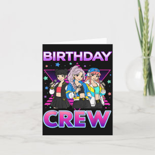 Tarjeta Equipo de Cumpleaños Team K pop Niños Cumpleaños C