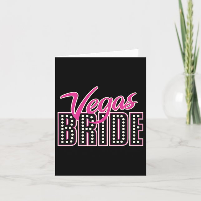 Tarjeta Equipo de damas de honor Bride Groom Bride Vegas B (Anverso)