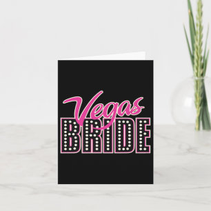 Tarjeta Equipo de damas de honor Bride Groom Bride Vegas B
